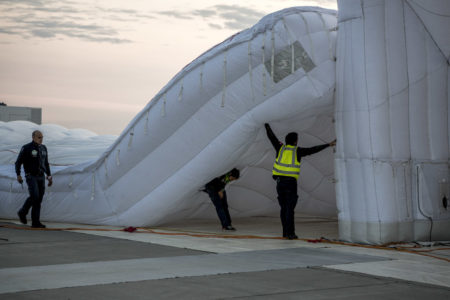 Solar Impulse landing in Dayton, Ohio